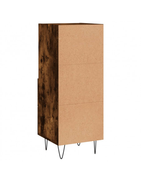 Credenza Rovere Fumo 34,5x34x90 cm in Legno Multistrato