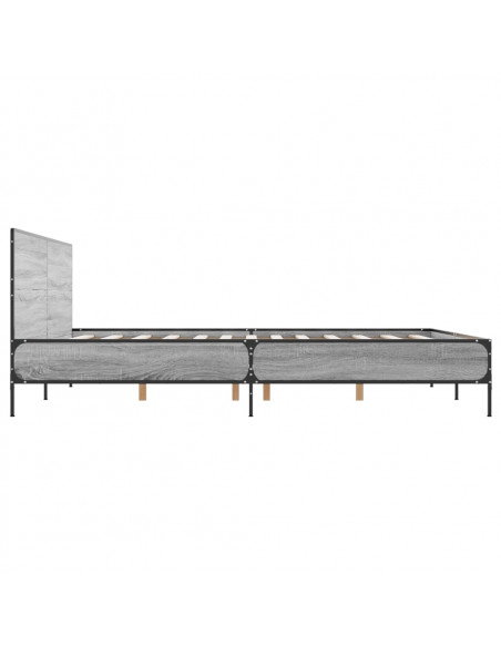 Giroletto Grigio Sonoma 120x190 cm in Legno Multistrato Metallo