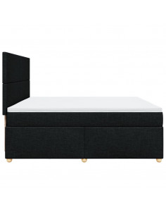 Giroletto a Molle con Materasso Nero 200x200 cm in Tessuto 2