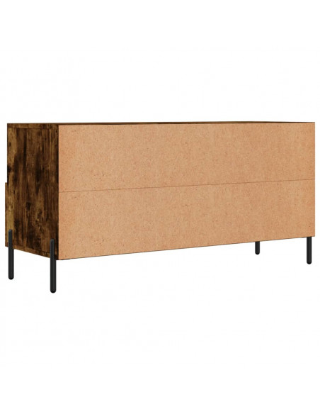 Mobile Porta TV Rovere Fumo 102x36x50 cm in Legno Multistrato