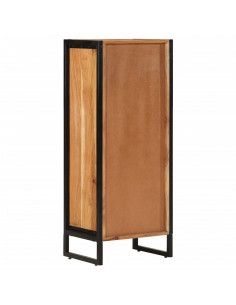 Mobile da Bagno 40x30x100 cm Legno Massello di Acacia e Ferro 2