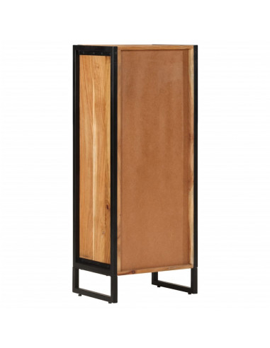 Mobile da Bagno 40x30x100 cm Legno Massello di Acacia e Ferro