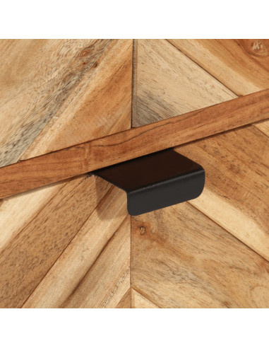 Mobile da Bagno 40x30x100 cm Legno Massello di Acacia e Ferro