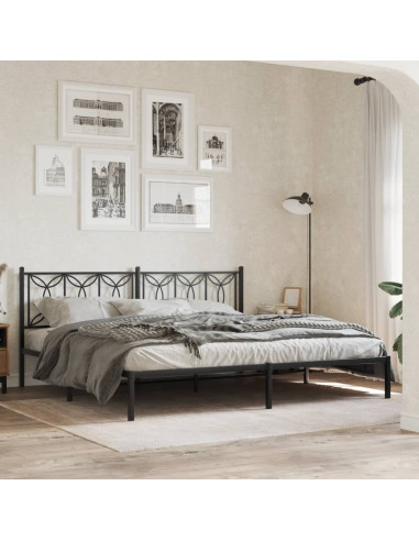 Testiera in Metallo Nero 200 cm