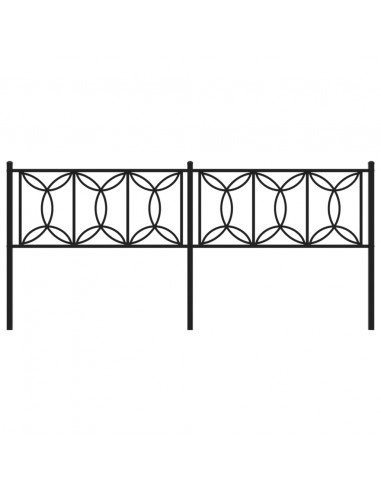 Testiera in Metallo Nero 200 cm