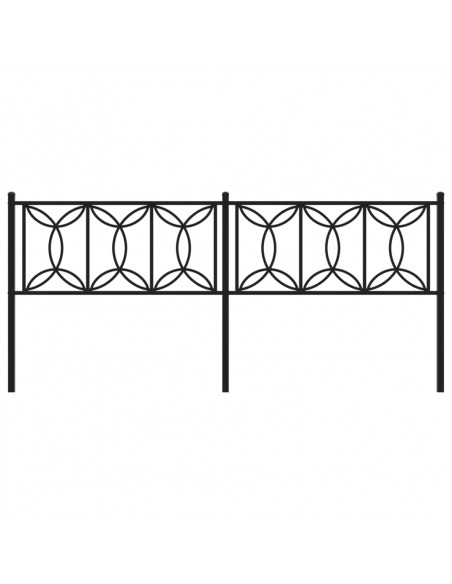 Testiera in Metallo Nero 200 cm