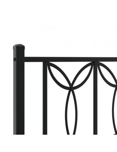 Testiera in Metallo Nero 200 cm