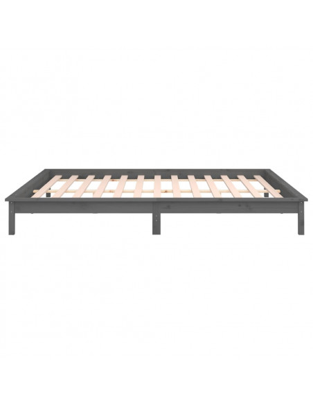 Giroletto con LED Grigio 200x200 cm in Legno Massello
