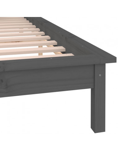 Giroletto con LED Grigio 200x200 cm in Legno Massello