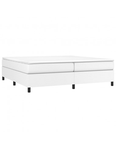 Giroletto a Molle con Materasso Bianco 200x200cm in Similpelle