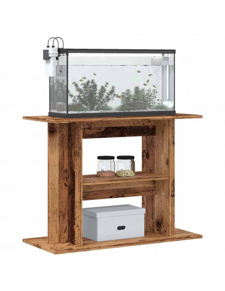 Supporto Acquario 80x35x60 cm in Legno Multistrato Legno Antico