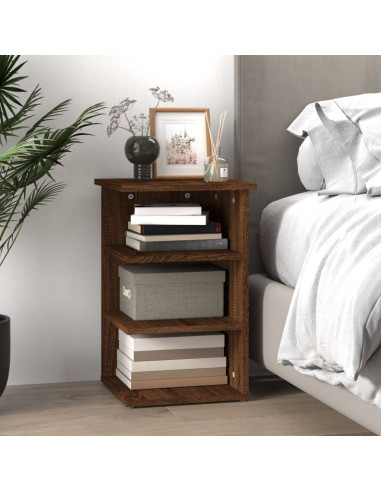 Mobiletto Laterale Rovere Marrone 35x35x55 cm Legno Multistrato