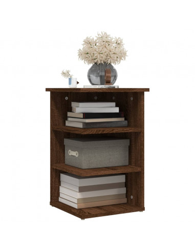 Mobiletto Laterale Rovere Marrone 35x35x55 cm Legno Multistrato