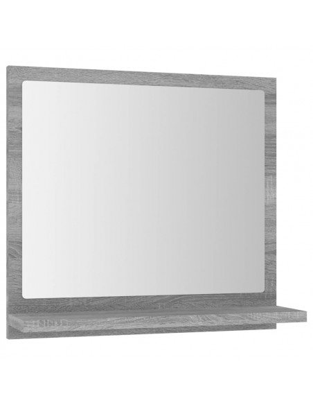 Specchio da Bagno Grigio Sonoma 40x10,5x37 cm Legno Multistrato