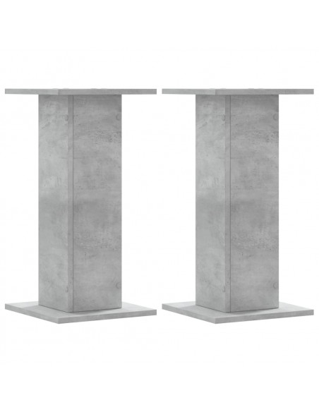 Supporti Altoparlanti 2 pz Grigio 30x30x40 cm Legno Multistrato