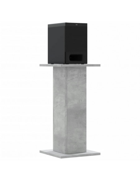 Supporti Altoparlanti 2 pz Grigio 30x30x40 cm Legno Multistrato