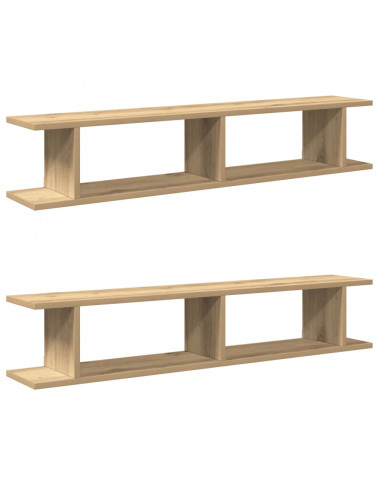Mensole da Parete 2 pz Artigianale 105x18x20 cm in Truciolato