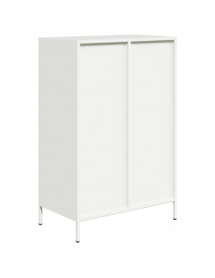 Credenza Bianca 68x39x101,5 cm in Acciaio 2