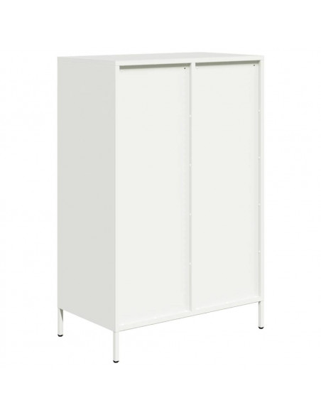 Credenza Bianca 68x39x101,5 cm in Acciaio