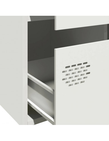 Credenza Bianca 68x39x101,5 cm in Acciaio