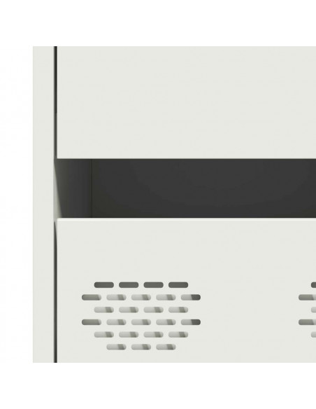 Credenza Bianca 68x39x101,5 cm in Acciaio
