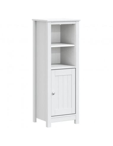 Mobile da Bagno BERG Bianco 40x34x110 cm Legno Massello di Pino