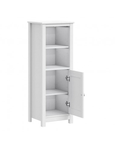 Mobile da Bagno BERG Bianco 40x34x110 cm Legno Massello di Pino
