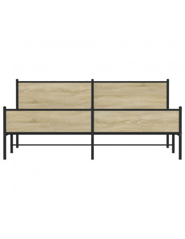 Giroletto senza Materaso in Metallo Rovere Sonoma 200x200 cm