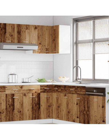 Mobile Pensile Angolo Legno Vecchio 57x57x60 in Truciolato