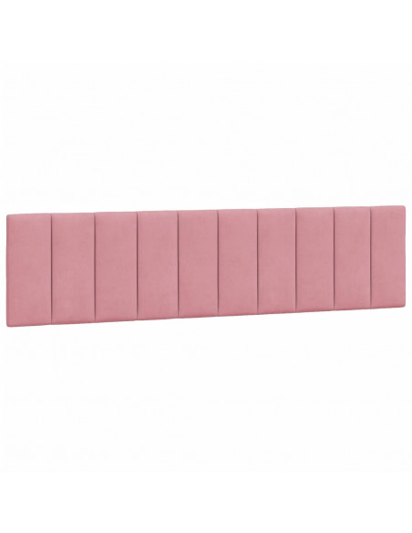 Letto con Materasso Rosa 200x200 cm in Velluto