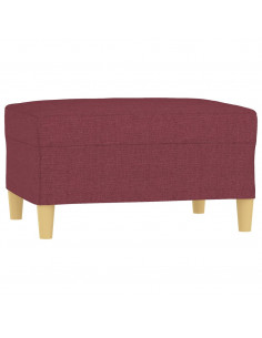 Poggiapiedi Rosso Vino 70x55x41 cm in Tessuto 2