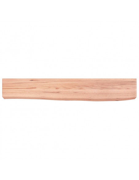 Ripiano Muro Marrone Chiaro 60x10x6 cm Massello Rovere Trattato