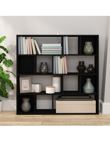 Libreria/Divisorio Nero 105x24x102 cm