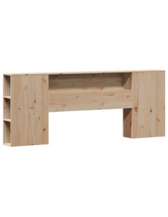 Letto Libreria senza Materasso 200x200 cm in Legno di Pino 2