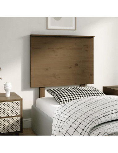 Testiera per Letto Miele 79x6x82,5 cm in Legno Massello di Pino