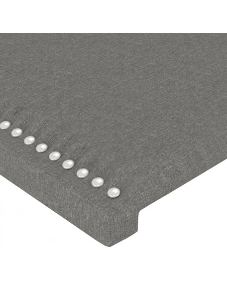 Testiera ad Orecchio GrigioScuro 183x16x118/128cm inTessuto
