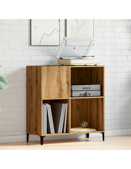 Mobile Porta Dischi Artigianale 84,5x38x89 cm Legno Multistrato
