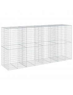 Cesto Gabbione con Copertura 400x100x200 cm in Ferro Zincato 2