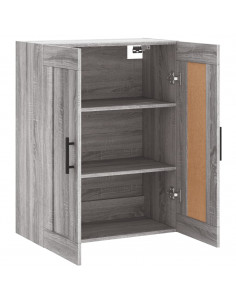 Mobile a Parete Grigio Sonoma 69,5x34x90 cm Legno Multistrato 2