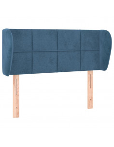 Testiera ad Orecchio Blu Scuro 83x23x78/88 cm in Velluto 2