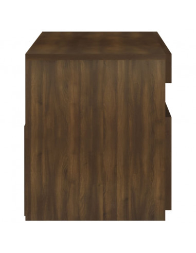 Mobile Porta TV con Luci LED Rovere Marrone 75x35x40 cm