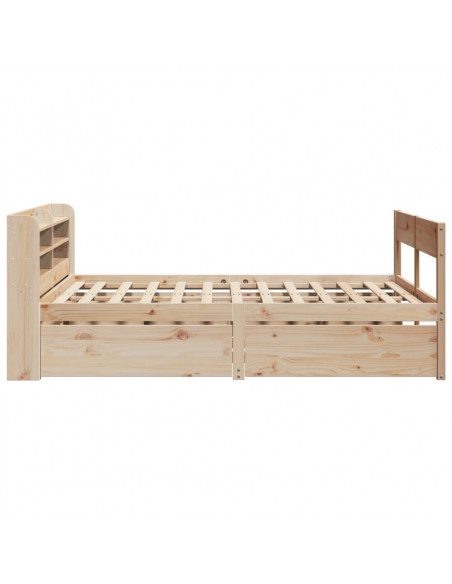 Letto senza Materasso 140x200 cm in Legno Massello di Pino