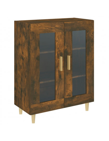 Credenza Rovere Fumo 69,5x34x90 cm in Legno Multistrato