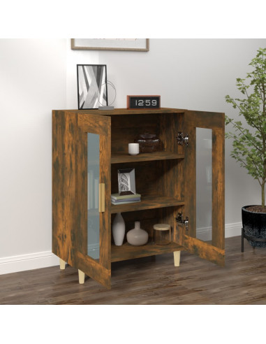 Credenza Rovere Fumo 69,5x34x90 cm in Legno Multistrato