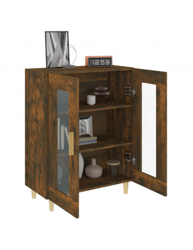 Credenza Rovere Fumo 69,5x34x90 cm in Legno Multistrato