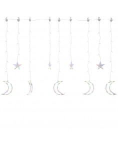 Luci Fatate Stella e Luna con Telecomando 345 LED Colorate 2