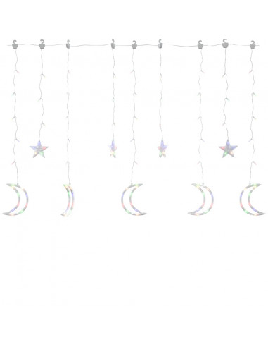 Luci Fatate Stella e Luna con Telecomando 345 LED Colorate
