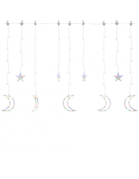 Luci Fatate Stella e Luna con Telecomando 345 LED Colorate