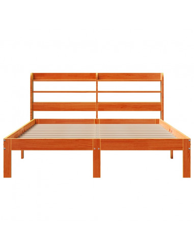 Giroletto senza Materasso Marrone Cera 140x200cm Massello Pino