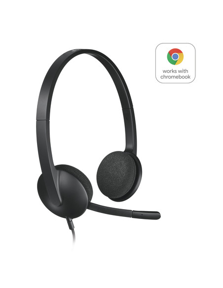 Logitech H340 Auricolare Cablato A Padiglione Ufficio USB tipo A Nero